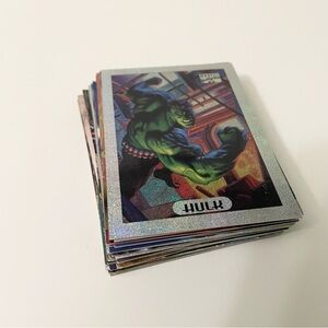 90s Marvel Card Lot of 22 Fleer Metal & Masterpieces Holofoil